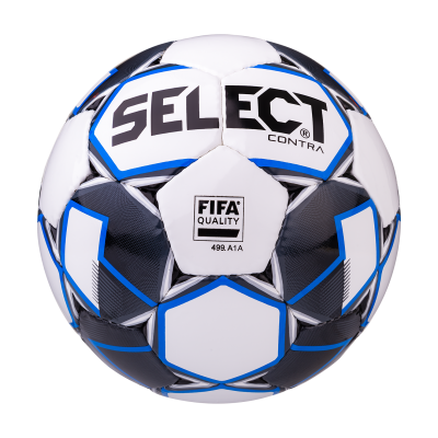 Мяч футбольный Contra FIFA 812317, №5, белый/синий/серый/черный